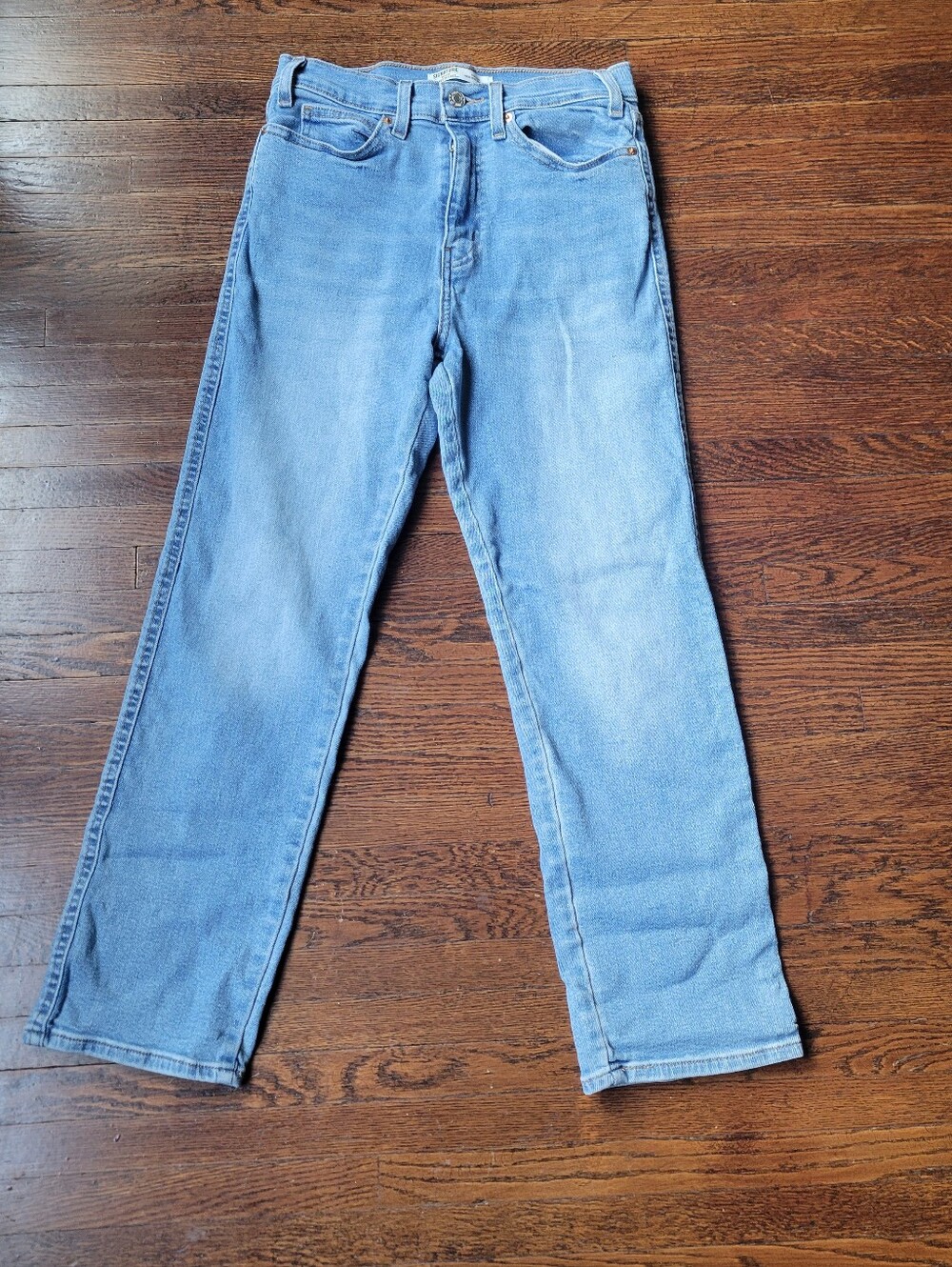 Levi Strauss Signature Heritage High Rise Straight Jeans W28 Size 6 Light Wash